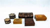 (6) WOODEN BOXES