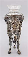 FRENCH STANDARD SILVER EMBOSSED FLOWER STAND