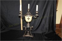 19-inch bronze candle lamp