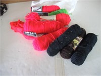 RED , BLACK , AND GREEN YARN