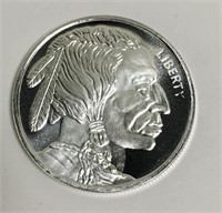 One Troy Ounce .999 Fine Silver Buffalo Round