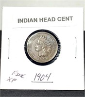 1904 Fine X Fine Indian Head Cent