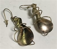 Ginger Seiple Sterling Silver Modernist Earrings