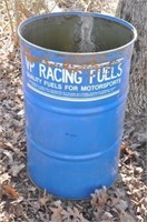 55-gal blue metal barrel