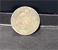 1886 Silver Seated Liberty Dime