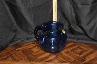 Art glass pitcher (Blue)