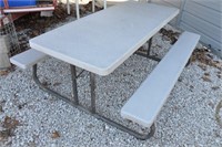 "Lifetime" 6' metal & poly folding picnic table