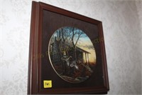 Terry Redlin collectors plate framed 14 ½X 14 ½.