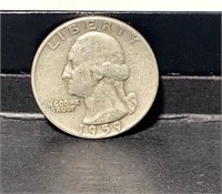 1959d SIlver Washington Quarter