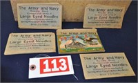"The Army and Navy" needle books w/orig sleeves
