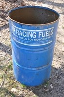 55-gal blue metal barrel