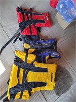 3 adult life jackets