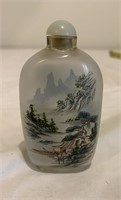 Reverse painted snuff bottle