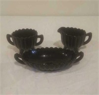 Black Amethyst Art Nouveau Set