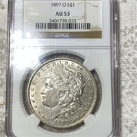 1897-O Morgan Silver Dollar NGC - AU53
