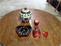 Apple clock and decor