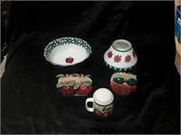 Apple bowl and misc decor