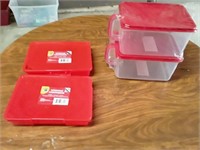 Clear storage containers with lids