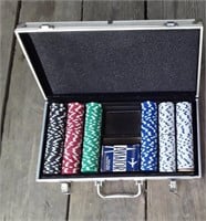 Poker chips and case