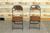 Set of Metal Folding Chairs