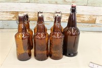 Amber Glass Ginger Beer Bottle Lot
