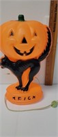 Halloween blow mold trick or treat cat and