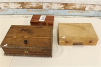 Set of 3 Vintage Wooden Boxes