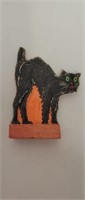 Vintage German die cut embossed Stand up cat Game