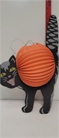 Vintage Crepe paper fold-out CAT-Halloween decor-