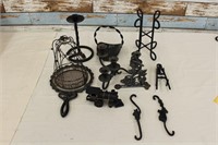 Cast & Wrought Iron Decor and Candle Holder Lot