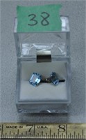 .925 silver stamped back earrings