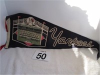 Vintage 1961 Yankees Baseball Pennant