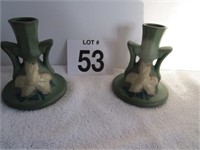 Pr Roseville Reproduction Candle Holders