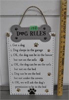 "Dog Rules" wall hanging