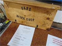 "Dad's Workshop" handmade sign