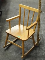Child's wood rocking chair