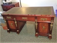 Unique Cherry Wood Finish Executive Desk