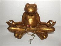 Gold Meditating Frog