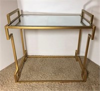 Modern Metal & Mirror End Table