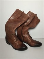 Saks Fifth Ave Leather Lace Boots