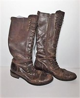 Charles David Brown Lace/Zip Boots