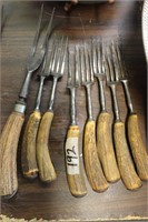 Stag Handled Meat Forks