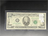 Series 1990 $20 Fed. Reserve Note (Error on side)