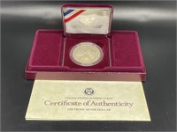1988 Olympics Proof Silver Dollar with Box