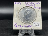 2014 Canada / US Special Forces Coin -1/2 oz. silv