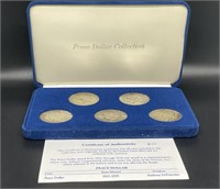 Lot of (5) Peace Dollar Collection W/  COA in Coll