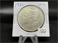 Morgan Silver Dollars:    1921