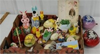 Collection of Easter items including many vintage