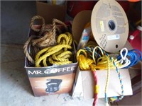 2 boxes misc. rope