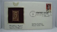 First day Issue Humphrey Bogart gold Stamp